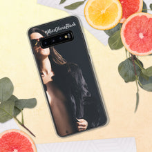 Load image into Gallery viewer, Black Fur &amp; Cleavage Samsung Phone Case
