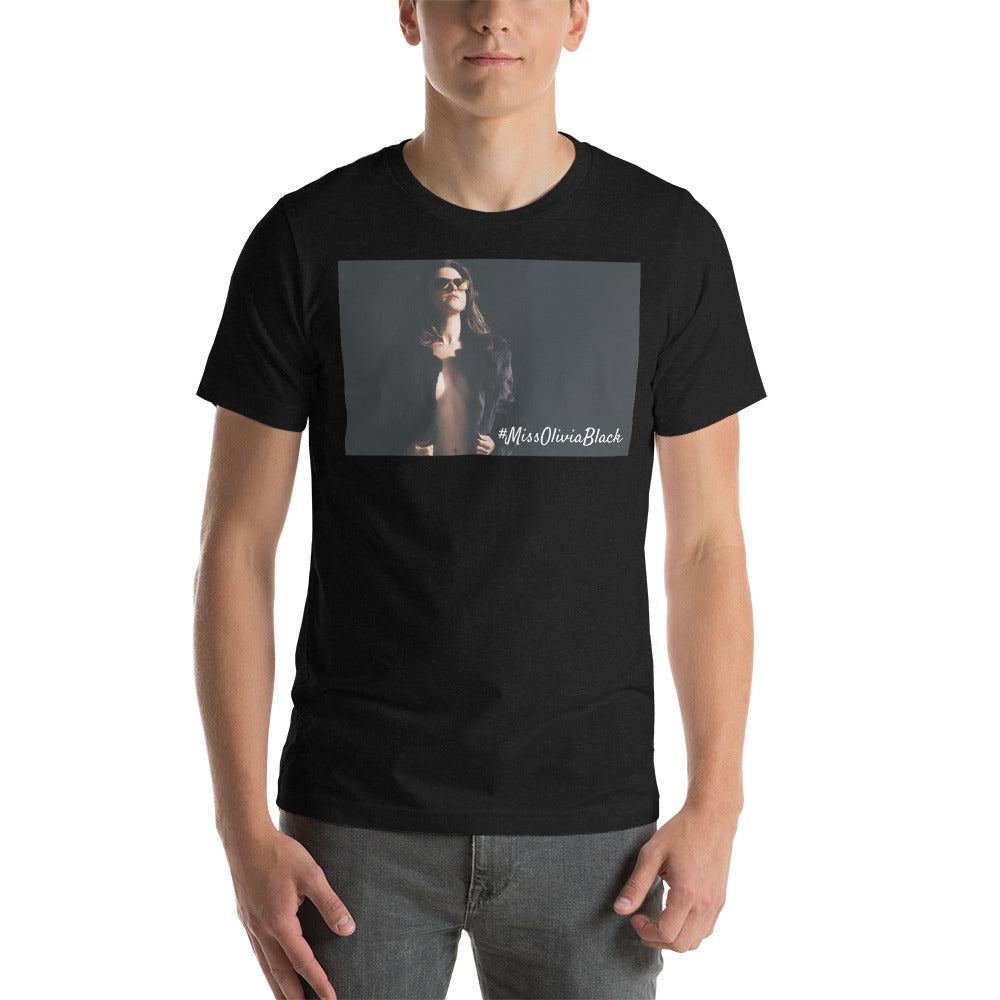 Black Fur & Cleavage Short-sleeve unisex t-shirt
